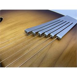 1958 Hofner Senator acoustic guitar with two-tone finish and Hofner label bearing serial no.5315, L104cm overall; in soft carrying case.