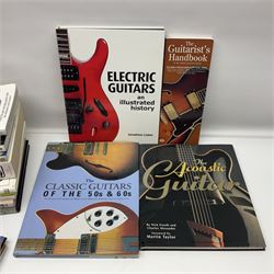 Seventeen modern books on guitars and guitar playing including The Classic Guitars of the 50s and 60s; The Acoustic Guitar by Freeth & Alexander; Electric Guitars - An Illustrated History by Jonathan Lister; Electric Guitars and Basses by Gruhn & Carter; Acoustic Guitar White Pages; The Ultimate Guitar Book by Tony Bacon etc