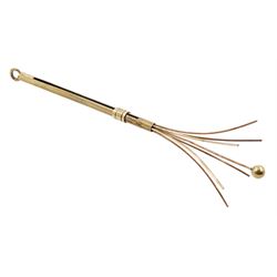 9ct gold propelling cocktail swizzle stick, hallmarked