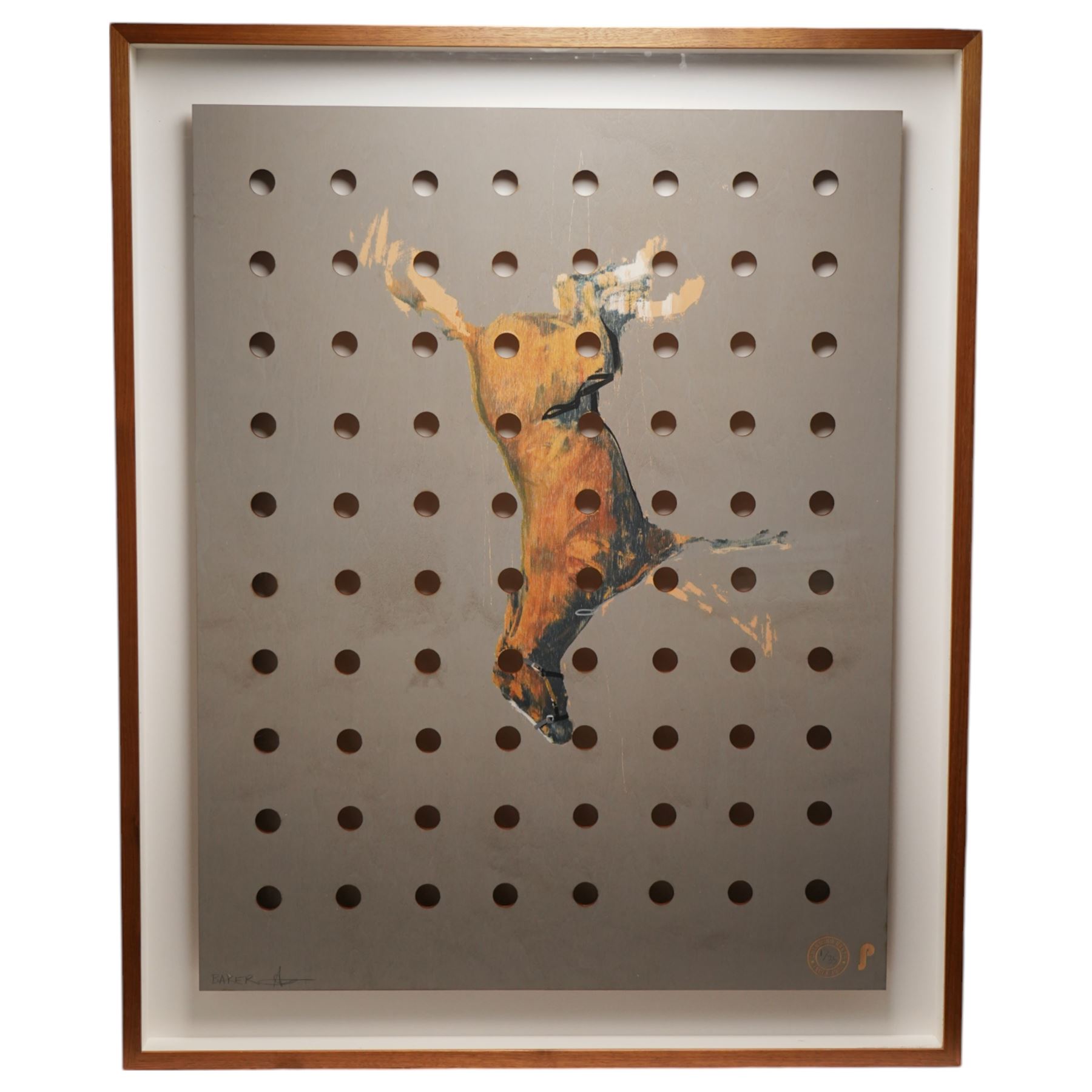 Charming Baker (British 1964-): ‘Live Everyday Like Your Hair is on Fire’, screenprint in colours on birch plywood signed and numbered 1/35 in pen pub. by Jealous Gallery & Print Studio, London, with their and the artist's incised stamps 104cm x 82cm