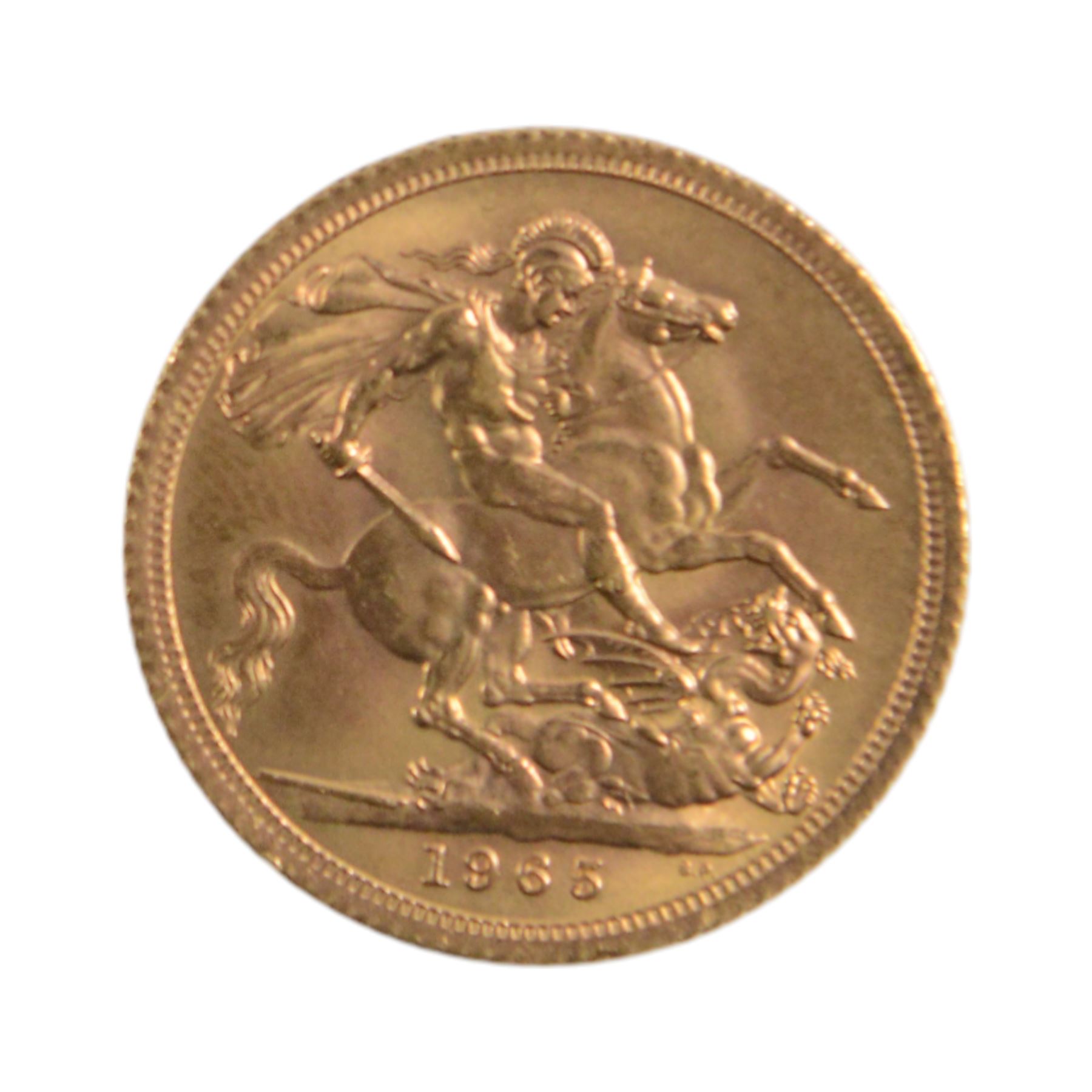 Queen Elizabeth II 1965 gold full sovereign coin