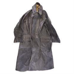 Scott & Co top hat, together with  bowler hat, two shooting sticks, WWII rubber long coat, two riding show jackets and other collectable items 