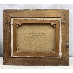 After August Macke (German 1887-1914): Children Dancing Under a Tree, oil on canvas unsigned 29cm x 37cm; English School (20th Century): Flowers in a Vase, oil on canvas board indistinctly signed 44cm x 37cm (one unframed)