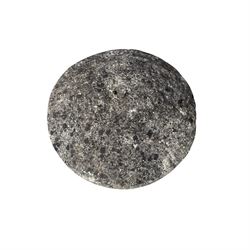 Weathered cast stone staddle stone with circular top raised on tapered base
