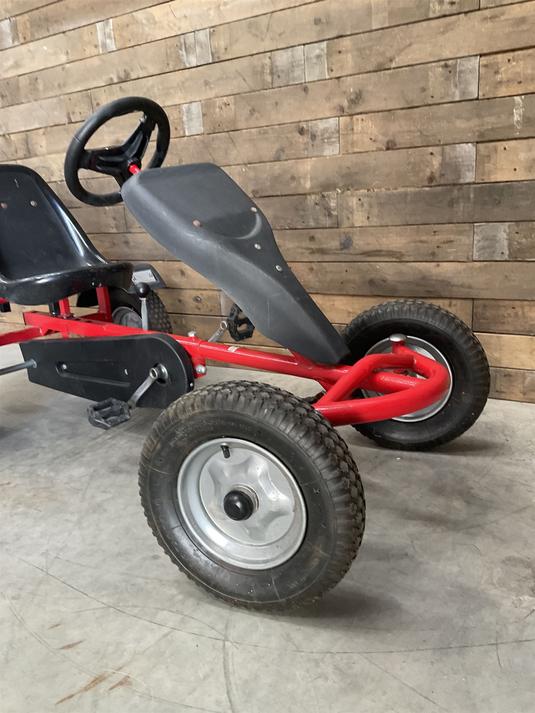 Tectake Kart two-seater red-go kart with brake