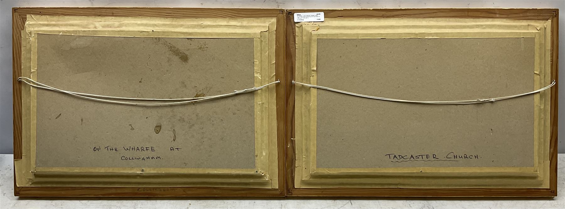 Walter Linsley Meegan (British c1860-1944): Tadcaster Church and On the Wharfe at Collingham, pair oils on canvas signed 24cm x 39cm (2)