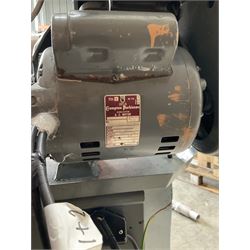 Myford Super 7 metal turning lathe with extensive collection of attachments, chucks, collets, bits; and precision metal saw