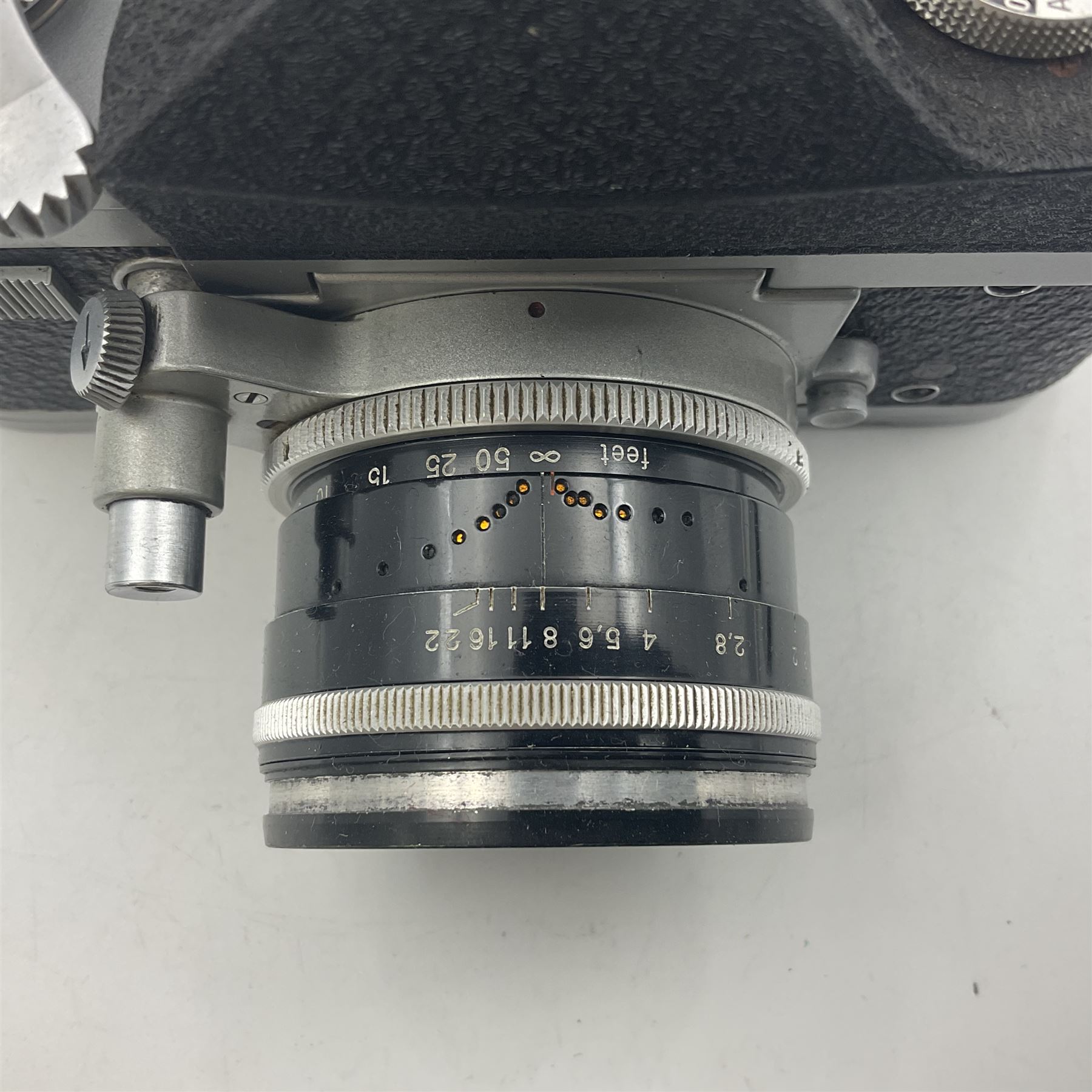 Pignons Alpa 9d Reflex camera body, serial no. 51155, with 'Kern-Macro-Switar 1:1.8/50 AR' lens, serial no. 932389