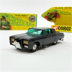 Corgi - Green Hornet Black Beauty Crime Fighting Car No.268, boxed with inner pictorial stand, three spinners and three missiles