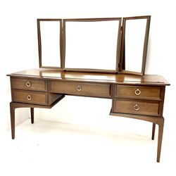 PGS Stag minstrel dressing table, one long and four short drawers, square tapering supports 