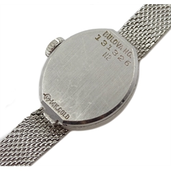  Chirstian Dior Bulova 14ct white gold ladies manual wind bracelet wristwatch, back case serial No. 131326  