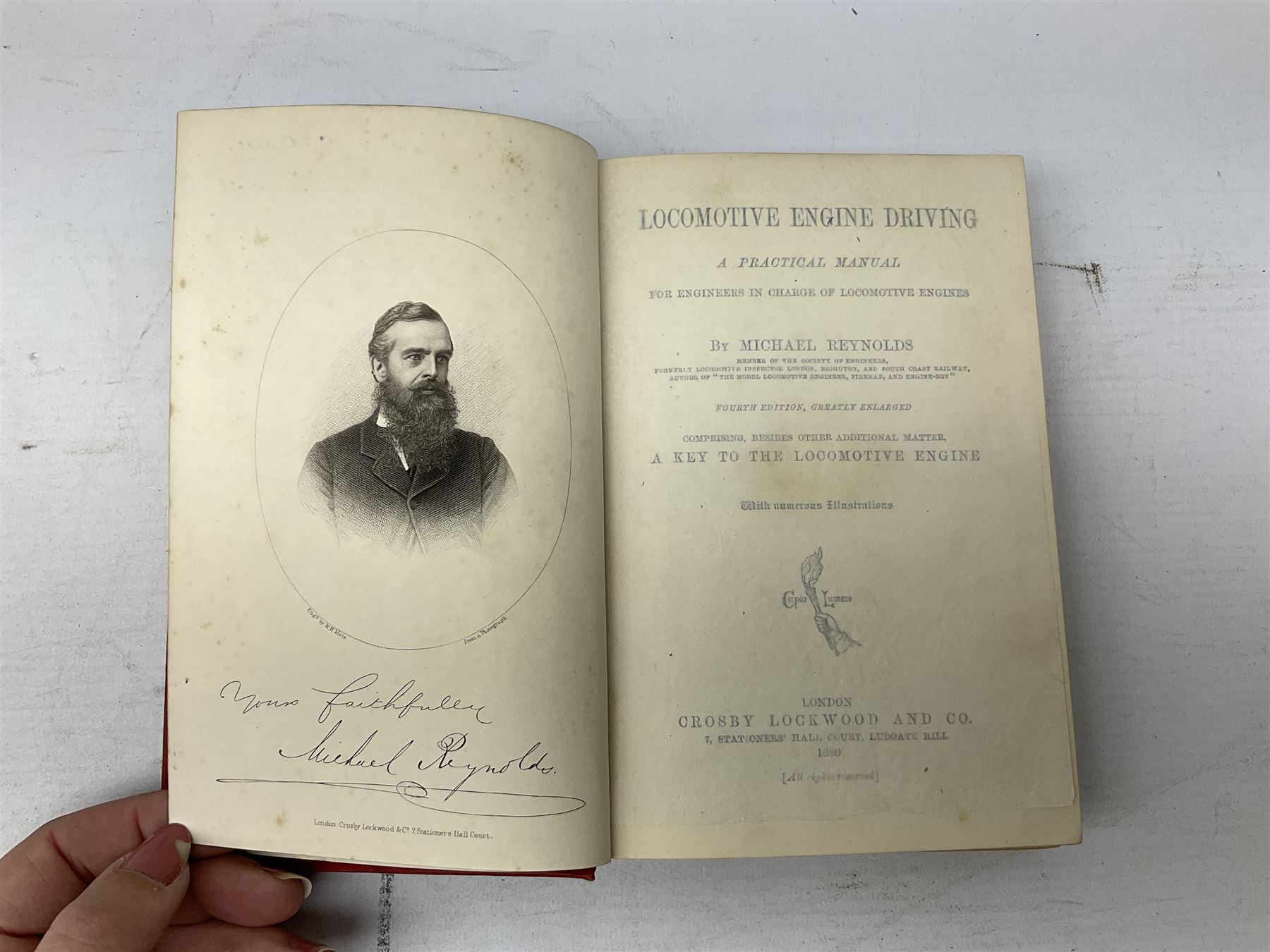 Smiles, S; 'The Story of the Life of George Stephenson' pub John Murray 1859 & Reynolds M 'Locomotive engine Driving' pub Crosby Lockwood 1880, both gilt, 2 volumes