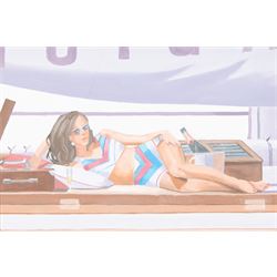 Matteo Santi (Italian Contemporary): 'Homage to Jack II', oil on canvas laid on to board, ...