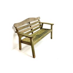 Two seat garden bench (W131cm) and two side tables (W91cm)