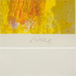 Barbara Rae (Scottish 1943-): 'Winter Almonds', limited edition screenprint in colours signed and numbered 75/125 in pencil 79cm x 81cm
Provenance: The Stour Gallery, Eastway, London 