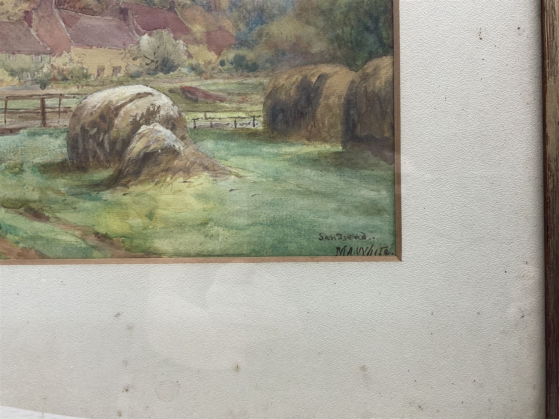 MA White (British Early 20th Century): The Valley - 'Sandsend' near Whitby, watercolour signed 24cm x 37cm 