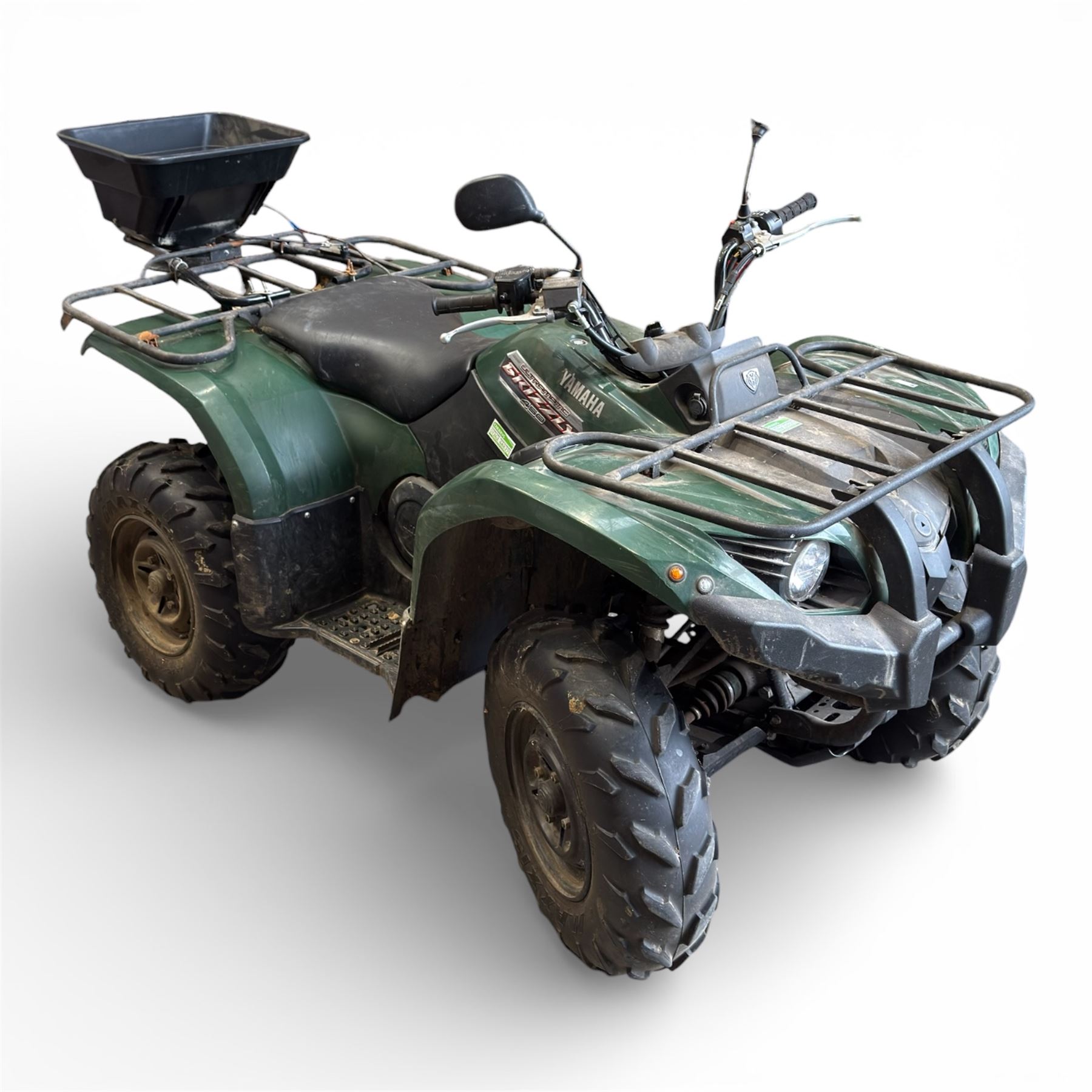 Yamaha Ultramatic Grizzly 450 Quadbike with rear mounted spreader (2012, 342 hours, 587 miles)