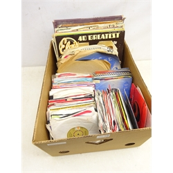  Collection of 33, 45 and 78rpm records including Beatles, Elvis Presley, Cliff Richard, Shadows, Jerry Lee Lewis, Slade, Wings, Mud, David Soul etc   