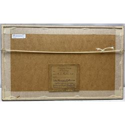 William Lionel Wyllie (British 1851-1931): 'Whitby' - Hauling in the Nets on Upgang Beach, dry point etching signed in pencil 12cm x 33cm
Provenance: with The Horner Galleries Sheffield, original title label verso