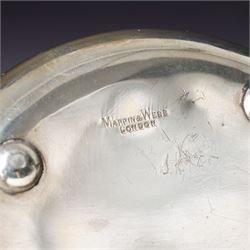 Late VictoriansSilver two handled circular bowl on compressed bun feet D16cm Sheffield 1899 Maker Mappin & Webb