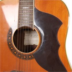 1960s/70s Eko Ranger twelve-string acoustic guitar, L108cm