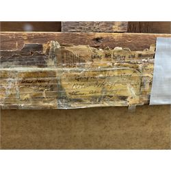 Robert Jobling (Staithes Group 1841-1923): 'Going Out on the Tide - The Beck Staithes', oil on canvas signed, titled on canvas with artist's address verso, also with Laing Art Gallery Newcastle exhibition labels 90cm x 70cm 