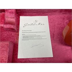 Burns Club Series Marquee electric guitar in fiesta red with maple fretboard; serial no.2002491 L100cm; in hard case with GuitarKes service and set-up certificate dated January 2022