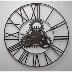  Large metal circular wall clock, D90cm  