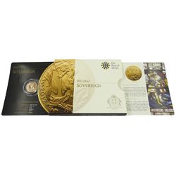 Queen Elizabeth II 2012 gold half sovereign coin celebrating The Queen's Diamond Jubilee, in The Royal Mint presentation pack