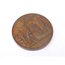  Queen Victoria medal/medallion, commemorating her visit to the City of London on 9th November 1837, in copper, by J. Barber for Griffin and Hyams  