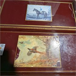 Various wooden and lacquer trays, curtain loops, etc, in one box
Provenance: from the Kirkham Hall estate. 