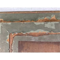 Attrib. David Jagger RP ROI (British 1891-1958): Male Nude Hanging Drapery, oil on canvas laid on board unsigned, partial original title label and with later inscriptions verso 74cm x 33cm 