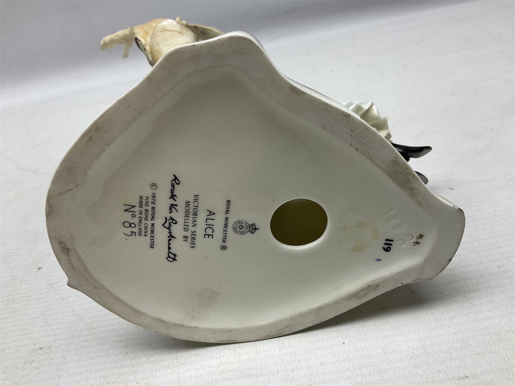 Two Royal Worcester figures from the Victorian Ladies series comprising of Alice and Cecilia, H21cm 