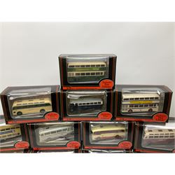 Twenty-five EFE (Exclusive First Editions) die-cast models of buses including three De Luxe Series; all boxed (25)