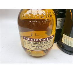 Scapa, The Orcadian single malt Scotch whisky, 70cl, 40% vol, Glenallachie, distillery edition speyside single malt Scotch whisky, 70cl, 40% vol, Glenfiddich, 12 year old, single malt Scotch whisky, 70cl, 40% vol and the Glenrothes, vintage reserve single malt whisky, 700ml, 40% vol (4)