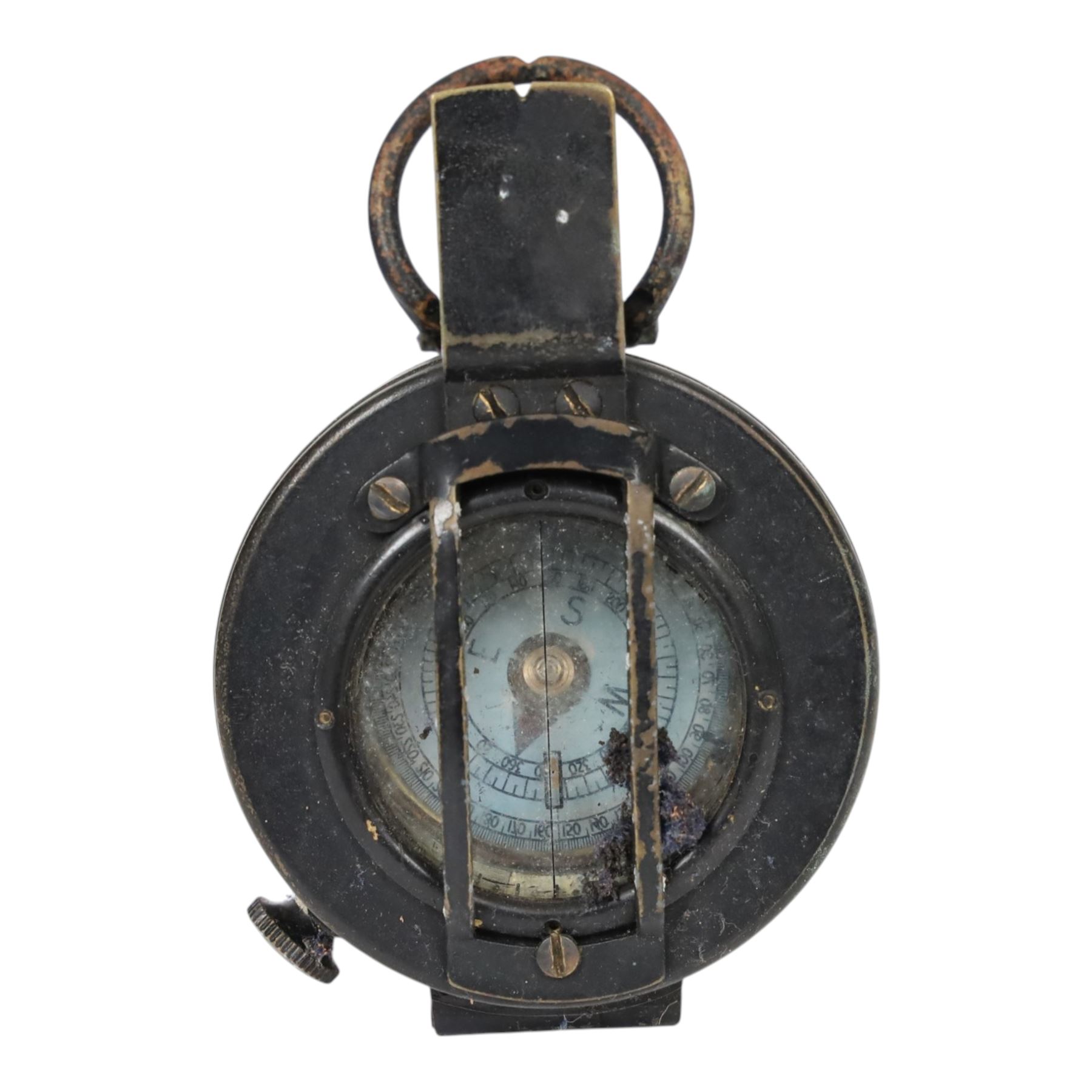 WWII MK III military compass dated 1944, T.G. Co. Ltd, London, in leather case