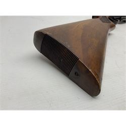 Early 20th century BSA Standard .177 Cal. Air Rifle (No.1), early A prefix number A67, with blued finish, top-loading, push-button underlever action, walnut semi-pistol grip stock with chequered BSA logo L101cm overall; with contemporary canvas case; NB: AGE RESTRICTIONS APPLY TO THE PURCHASE OF AIR WEAPONS.