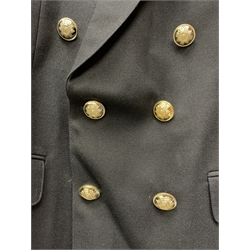 Scots Guards - two double breasted blazers, one with brass buttons and one with Staybrite buttons; and an army trench coat with leather covered buttons (3)