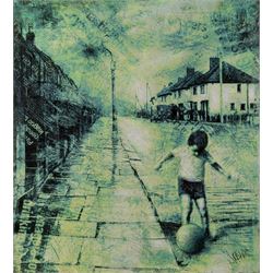 Rourke Van Dal (British 1969-): Dreams from the Gutter, mixed media on board laid on to pa...