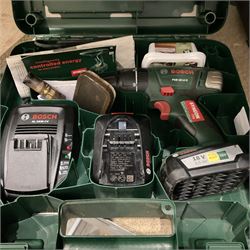 Bosch PSB Li-2 cordless drill, corded chainsaw, hedge trimmer, Worx multi function mini saw and other  - THIS LOT IS TO BE COLLECTED BY APPOINTMENT FROM DUGGLEBY STORAGE, GREAT HILL, EASTFIELD, SCARBOROUGH, YO11 3TX
