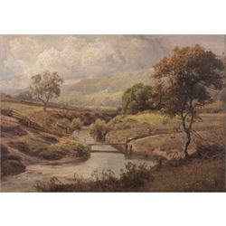 Edward Henry Holder (British c1848-1922): River Derwent near Hackness, oil on canvas signe...