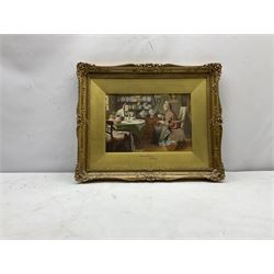 Henry Edward Spernon Tozer (British 1864-1940): 'A Call and A Crack' & 'Tea and Scandal', pair watercolours signed and 1921/22, 22cm x 32cm (2)