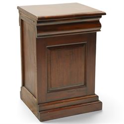 Barker & Stonehouse - pair of 'Grosvenor' contemporary hardwood bedside chests, rectangular top over shaped cushion drawer and two cock-beaded drawers, on shaped bracket feet