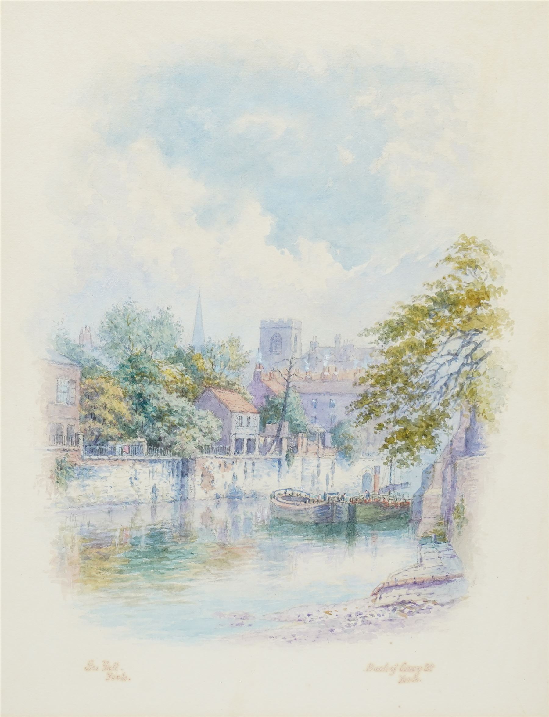 George Fall (British 1848-1925): 'Back of Coney St York', watercolour signed and titled 31cm x 24cm