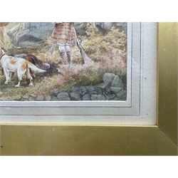 Bernard Foster (British 19th/early 20th century): 'A Successful Day', watercolour signed, titled on the original slip 17cm x 25cm