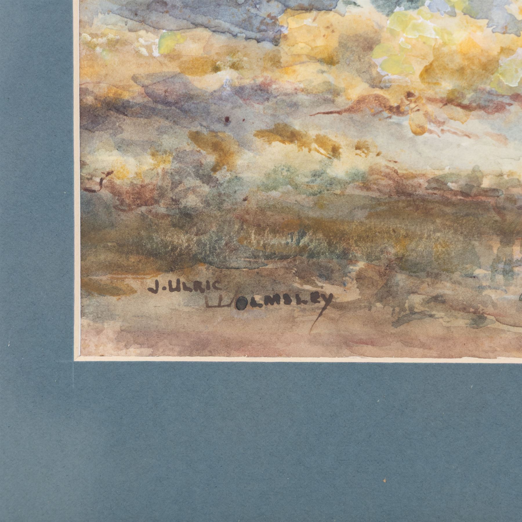 James Ulric Walmsley (British 1860-1954): House on the Lakeside and Moors Landscape, two watercolours  signed, 19cm x 28cm and 18.5cm x 26cm (2)