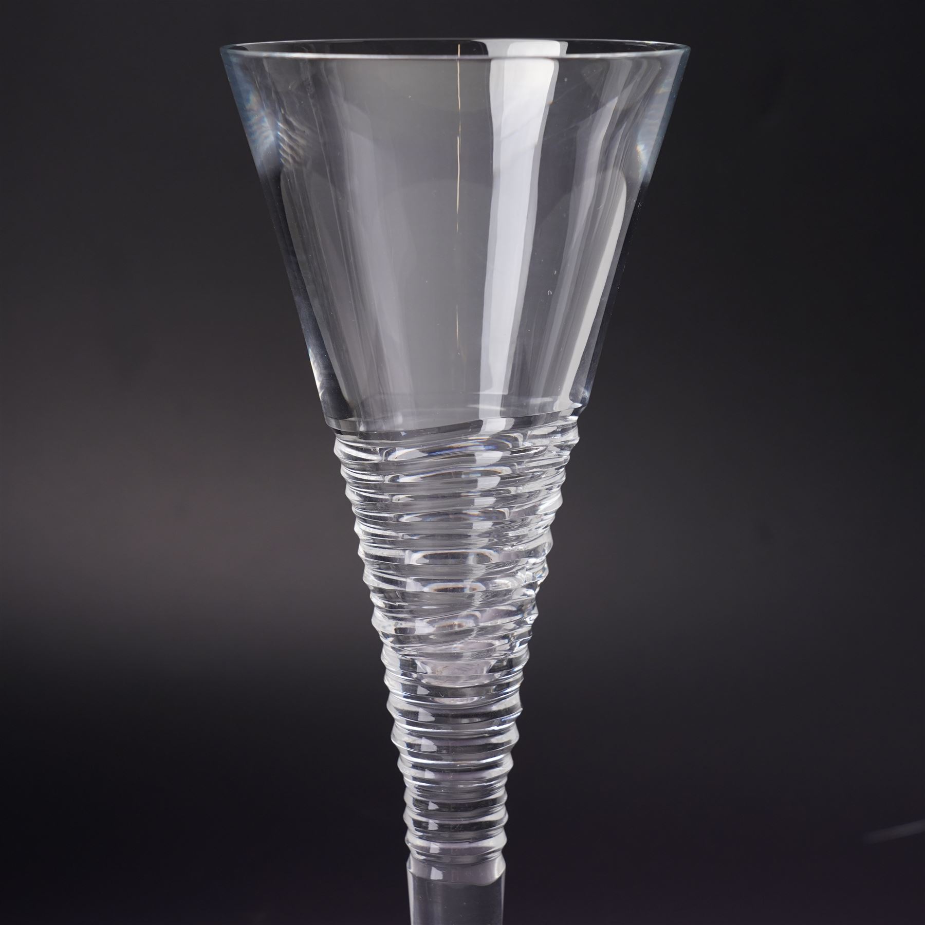 Jasper Conran for Stuart - four 'Strata' champagne flutes H26cm