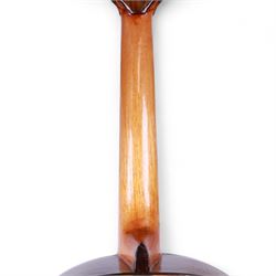 'The Moor Relic' classical guitar, with aged finish and abalone inlay, made by Geoff Hall, stringed instrument maker