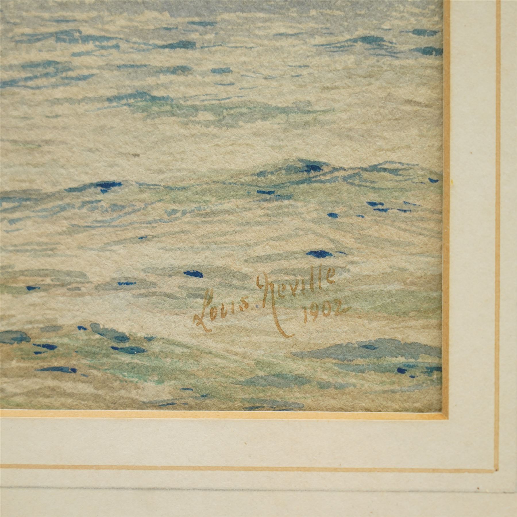 Charles Gregory (British 1849-1920): Fishing off the Coast, watercolour signed and dated 1872, 22cm x 35cm; Louis Neville (British fl.1887-1914): Yacht at Full Sail, watercolour signed and dated 1902, 24cm x 34cm (2)