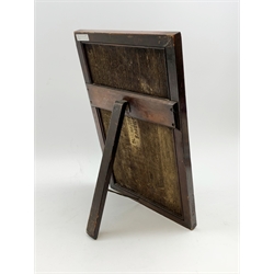 20th century large Burmantofts Faience architectural tile plaque, The Maide at The Inn, designed by William Neatby, of rectangular form depicting a female figure holding a tray, with cat seated at her feet, titled lower left corner, within mahogany frame with easel style support verso, plaque 48.5cm x 29cm

Born in 1860 in Barnsley, Yorkshire, William James Neatby worked at Burmantofts Pottery  designing ceramic tiles for six years. He then went on to work at Doulton & Co, and in 1902 designed the tiles for the interior of Harrods Meat Hall. 